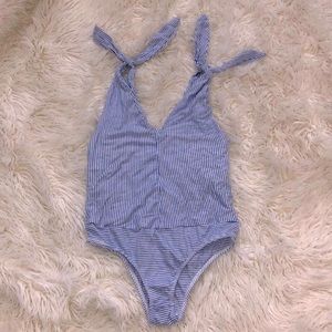 Zara Striped Sleeveless Bodysuit